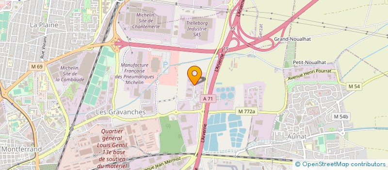 localisation de l'entreprise COLAS INDUSTRIE  CLERMONT-FERRAND