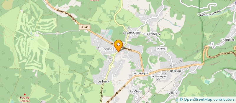 localisation de l'entreprise COLAT à ORCINES