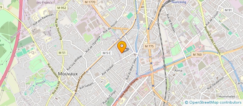 localisation de l'entreprise COLAU  TOURCOING