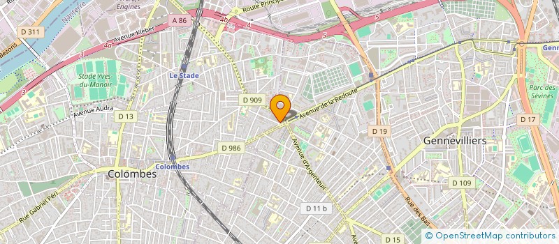 localisation de l'entreprise COLBAT à COLOMBES