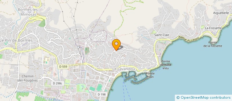 localisation de l'entreprise COLBERFLEX à LE LAVANDOU