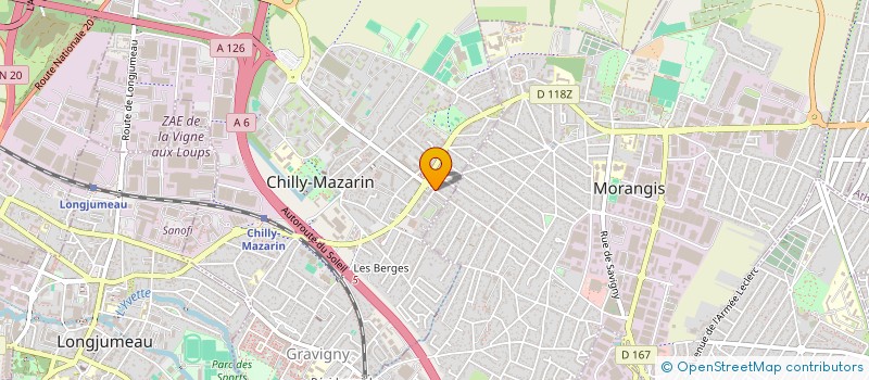 localisation de l'entreprise COLBERT  CHILLY-MAZARIN