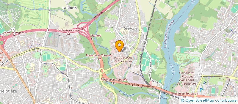 localisation de l'entreprise COLD SERVICE LESOUEF à LA CHAPELLE-SUR-ERDRE