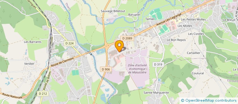 localisation de l'entreprise COLDIS à THIERS
