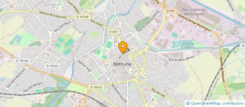 localisation de l'entreprise COLEMI à BETHUNE