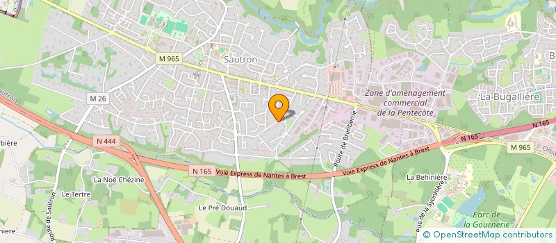 localisation de l'entreprise COLEN 01  SAUTRON