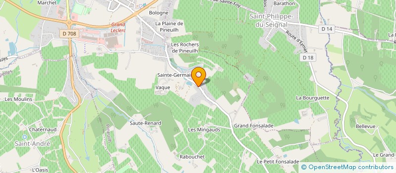 localisation de l'entreprise COLERINE  PINEUILH