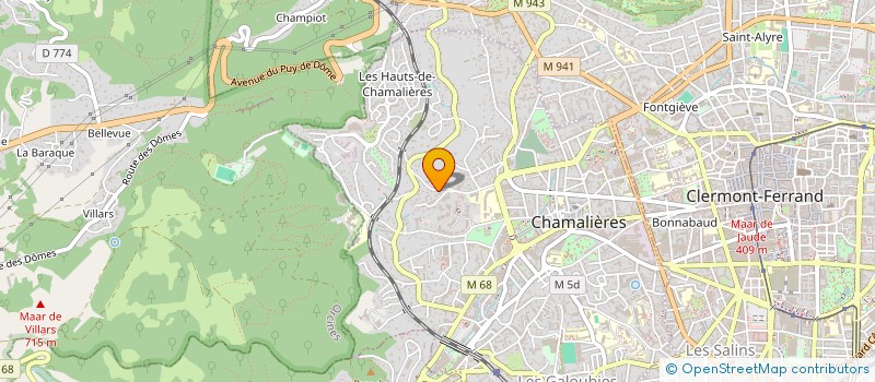 localisation de l'entreprise COLETTE BUCKET  CHAMALIERES