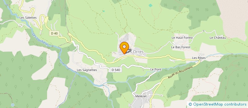 localisation de l'entreprise COLIA HOLDING à LES ORRES