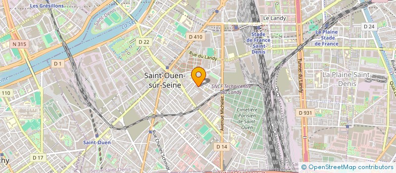 localisation de l'entreprise COLIBRI à SAINT-OUEN-SUR-SEINE
