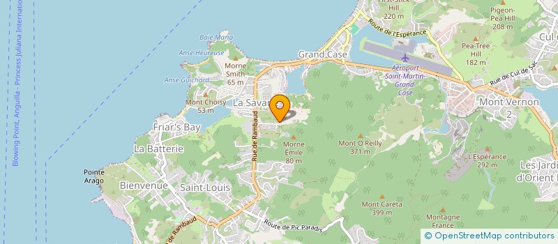 localisation de l'entreprise COLIBRI  SAINT MARTIN