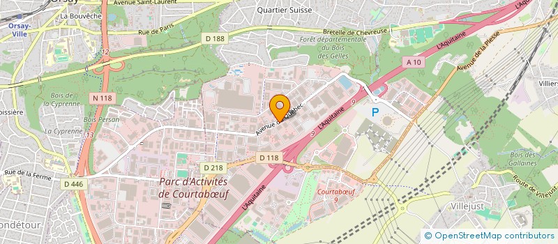 localisation de l'entreprise COLIBRI à VILLEBON-SUR-YVETTE