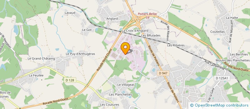 localisation de l'entreprise COLIBRI à COUZEIX