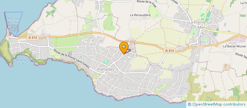 localisation de l'entreprise COLIBRI à LA PLAINE-SUR-MER