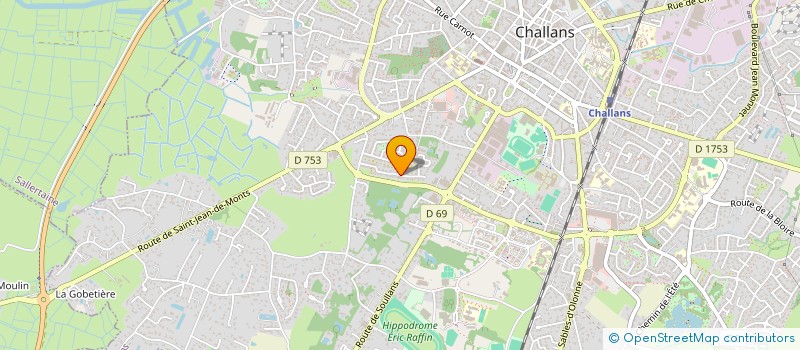 localisation de l'entreprise COLIBRI à CHALLANS