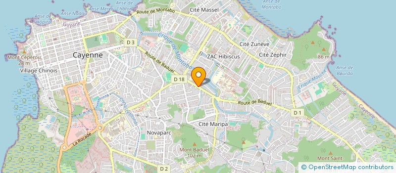 localisation de l'entreprise COLIBRI  CAYENNE