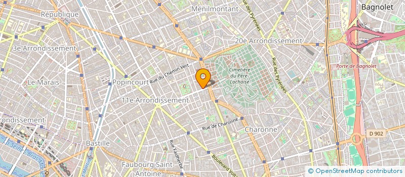 localisation de l'entreprise COLIBRI à PARIS