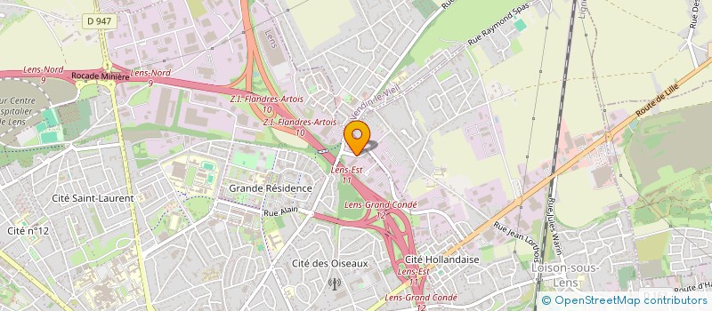 localisation de l'entreprise COLIBRI  LENS