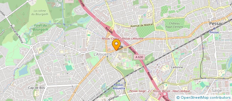 localisation de l'entreprise COLIBRI  PESSAC