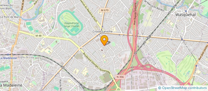 localisation de l'entreprise COLIBRI à MARCQ-EN-BARŒUL