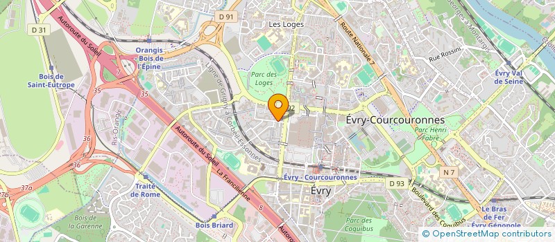 localisation de l'entreprise COLIBRI  EVRY-COURCOURONNES