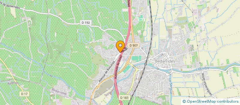 localisation de l'entreprise COLIBRI  BEDARRIDES