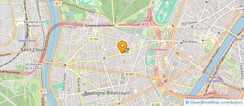 localisation de l'entreprise COLIBRI L INFORMATIQUE EN MOUVEMENT  BOULOGNE-BILLANCOURT