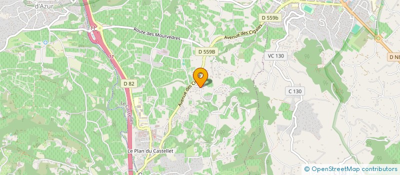 localisation de l'entreprise COLIBRI POTENTIAILES à LE CASTELLET