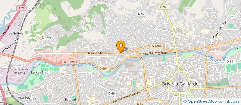 localisation de l'entreprise COLIBRIS VRD à BRIVE-LA-GAILLARDE