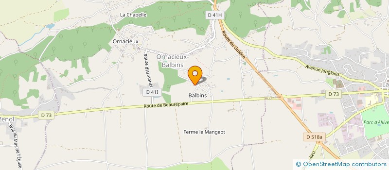 localisation de l'entreprise COLIBRY  ORNACIEUX-BALBINS