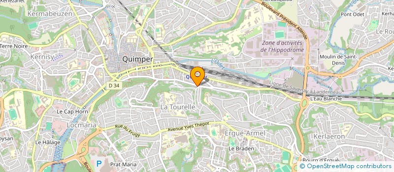 localisation de l'entreprise COLIDIS à QUIMPER