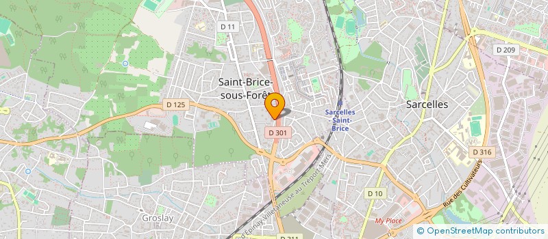 localisation de l'entreprise COLIFA TRANSPORT à ST BRICE SOUS FORET