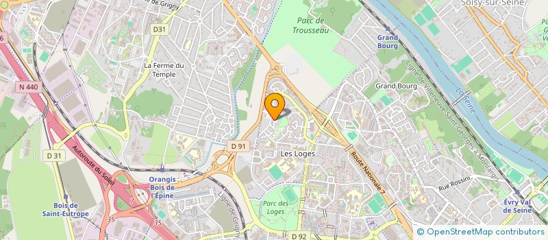 localisation de l'entreprise COLIN - PEROUX - MERY ASSOCIES  EVRY-COURCOURONNES