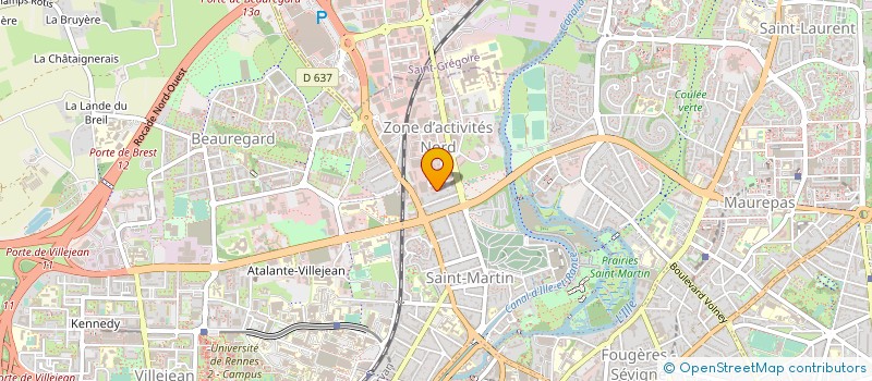 localisation de l'entreprise COLINATE à RENNES