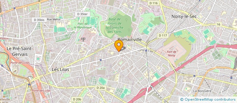 localisation de l'entreprise COLIO93 à ROMAINVILLE