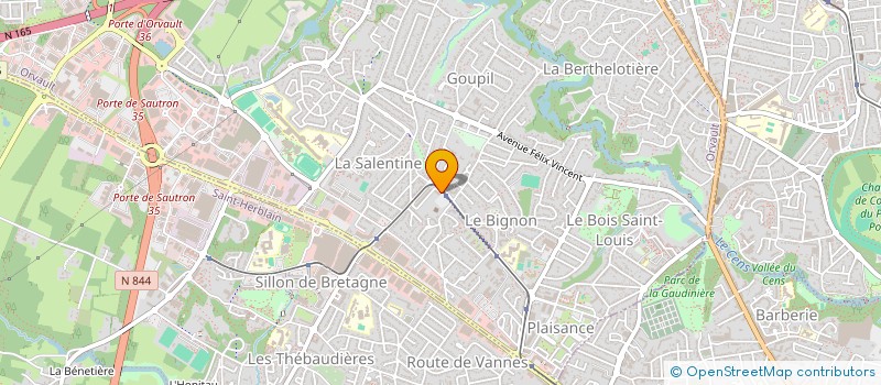 localisation de l'entreprise COLIPRESTO à ORVAULT
