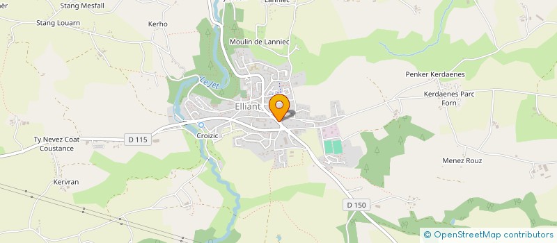 localisation de l'entreprise COLIS EXPRESS à ELLIANT