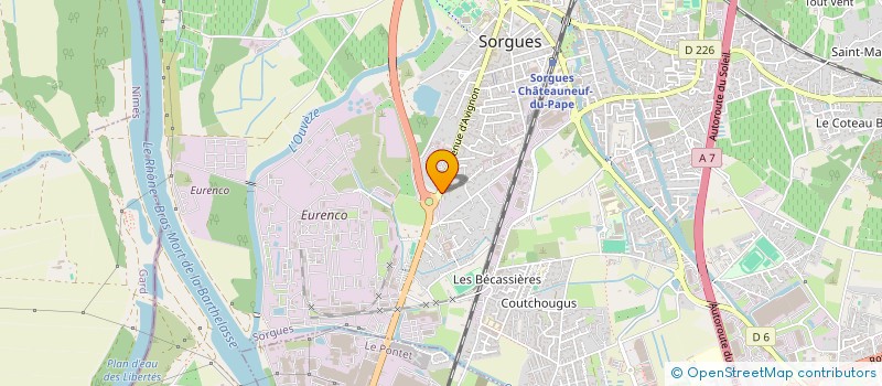 localisation de l'entreprise COLIS EXPRESS AVIGNONNAIS  SORGUES