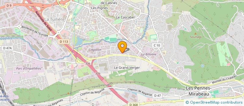 localisation de l'entreprise COLIS EXPRESS PROVENCE à LES PENNES MIRABEAU