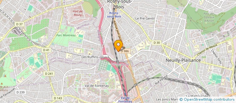localisation de l'entreprise COLISEE SECURITE INCENDIE à ROSNY-SOUS-BOIS