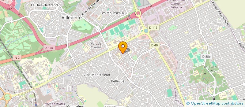 localisation de l'entreprise COLISTARS TRANSPORT à VILLEPINTE