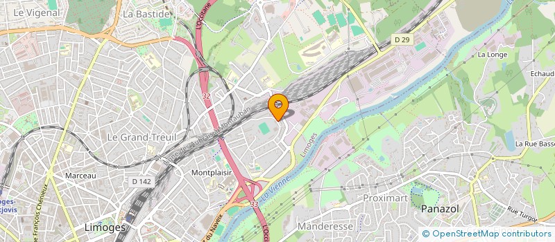 localisation de l'entreprise COLISUP à LIMOGES