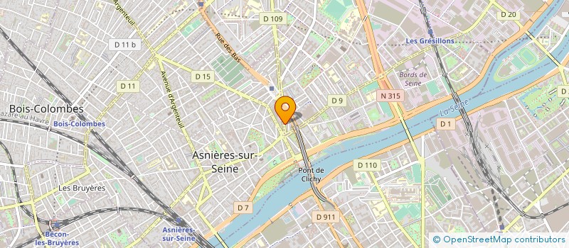 localisation de l'entreprise COLISUR - TRANSPORT à GENNEVILLIERS