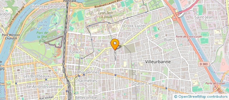 localisation de l'entreprise COLISY  VILLEURBANNE