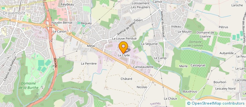 localisation de l'entreprise COLITEL à TRESSES