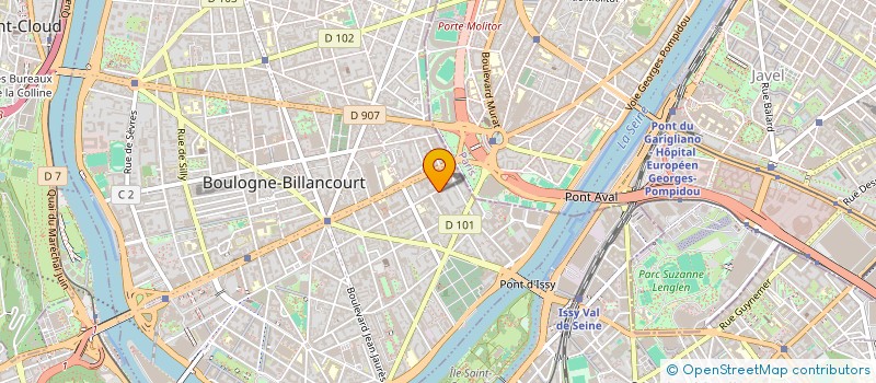 localisation de l'entreprise COLIXPRESS PRESTATION à BOULOGNE-BILLANCOURT