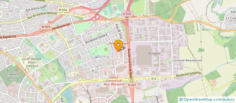 localisation de l'entreprise COLLABORAT'IVE GRAND EST  METZ