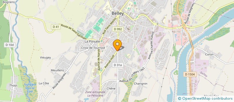 localisation de l'entreprise COLLAFICHE-PUB à BELLEY