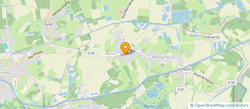 localisation de l'entreprise COLLART GEIGER INVESTISSEMENT à WARLAING