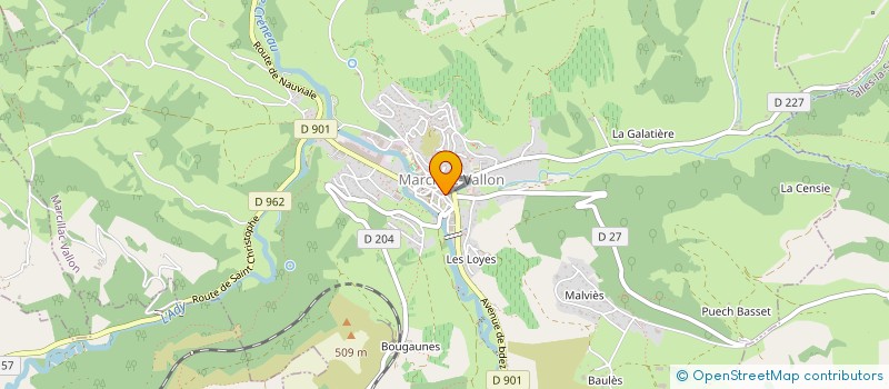 localisation de l'entreprise COLLE2PEAU à MARCILLAC-VALLON
